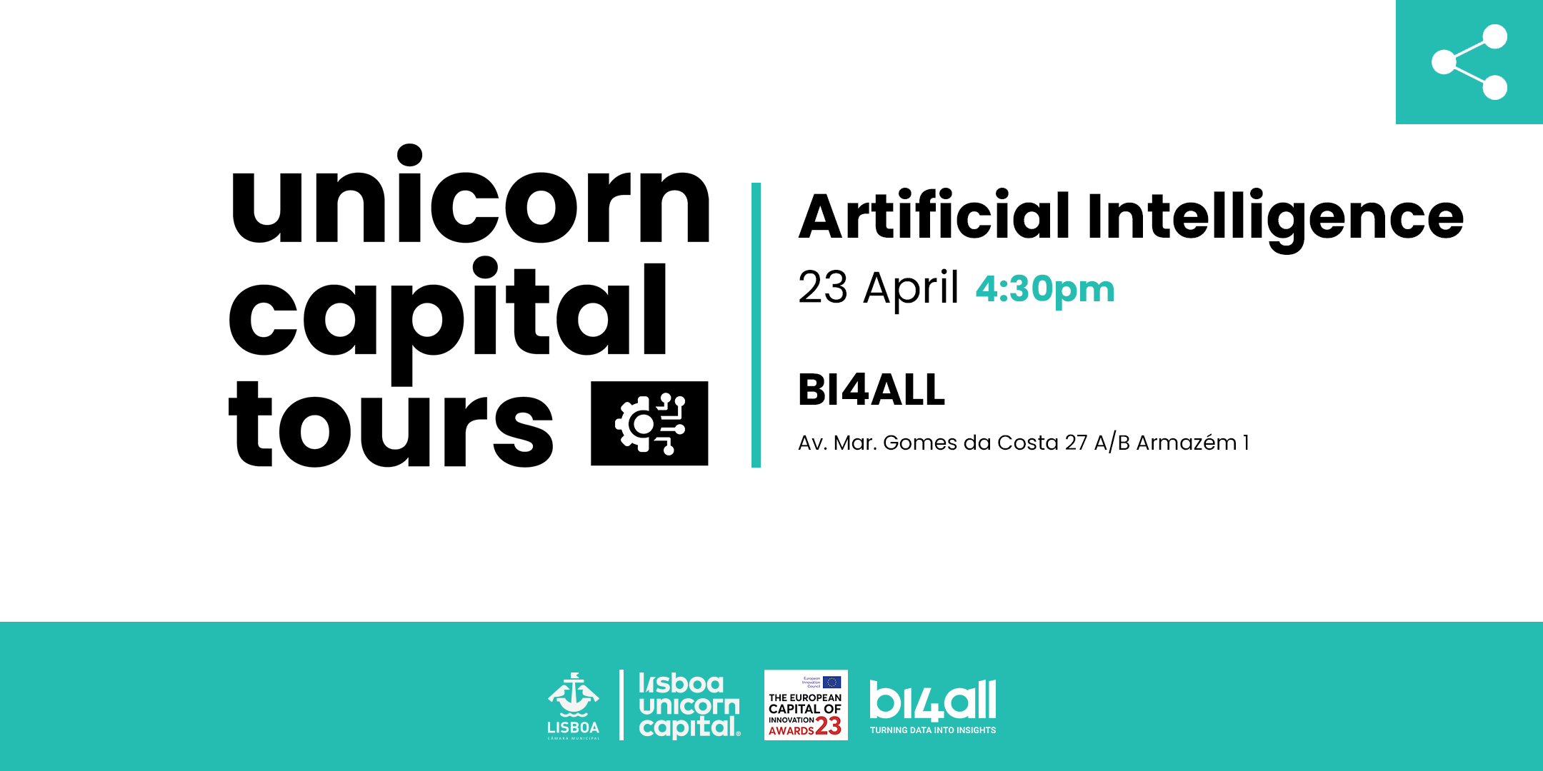Unicorn Capital Tours organises tour dedicated to Artificial Intelligence in Lisboa